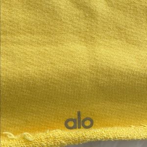 Alo Yoga Cropped Yellow Pullover XS